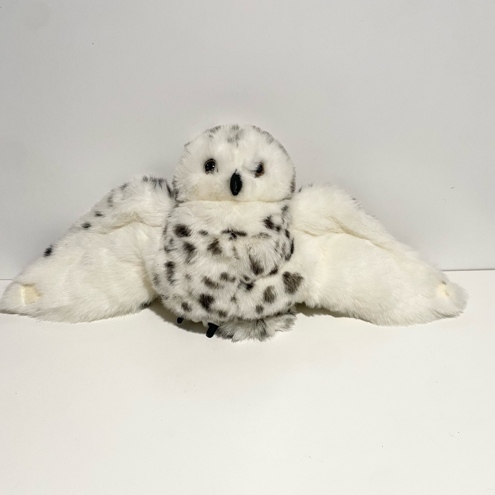 Folkmanis Puppet Plush Snowy‎ Owl Toy - White and Black - Picture 3 of 9
